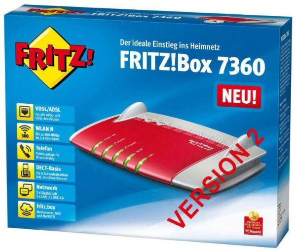 NEU AVM FRITZ!Box 7360 V2 ✔ Wlan Gig Router DSL, Modem ✔