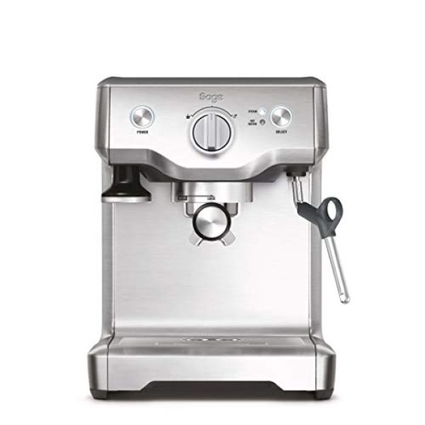 Sage Appliances Duo Temp Pro Espressomaschine und Kaffeemaschine mit Milchaufschäumer, Siebträgermaschine, SES810, Gebürsteter Edelstahl