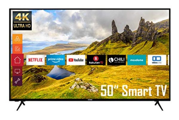 Telefunken XU50K521 50 Zoll Fernseher (4K Ultra HD, HDR, Triple-Tuner, Smart TV, Works with Alexa) [Modelljahr 2021]