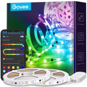 Govee RGBIC LED Strip 10m, LED Streifen Bluetooth, Musik Sync, Segmentcontrol, Farbwechsel, 64 Szenenmodus, Steuerbar via App, für Party, Zuhause, Schlafzimmer, TV, KücheDeko 10M