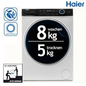 Haier HWD80-B14979 I-PRO 7 Waschtrockner 8kg Waschen & 5kg Trocknen 2ML