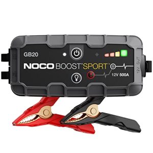 NOCO Boost Sport GB20 500A 12V UltraSafe Starthilfe Powerbank, Auto Batterie Booster, Tragbare USB Ladegerät, Starthilfekabel und Überbrückungskabel für bis zu 4,0L Benzinmotoren