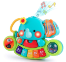 LUKAT Baby Musik Spielzeug für 6 9 12 18 Monate Kleinkinder, Elefant Musikspielzeug mit Licht & Ton Musikinstrumente Klavier Tastatur Babyspielzeug für Kinder 1 2 Jahre Jungen und Mädchen